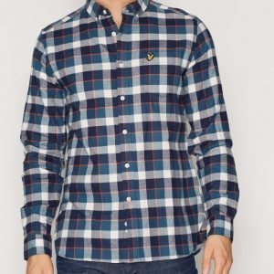 Lyle & Scott Check Flannel Shirt Kauluspaita Offwhite