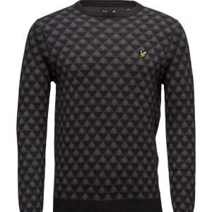 Lyle & Scott Crew Neck Jacquard 12gg Jumper pyöreäaukkoinen neule