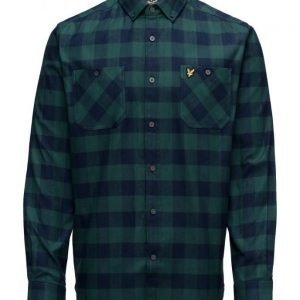 Lyle & Scott Herringbone Check Flannel Over Shirt