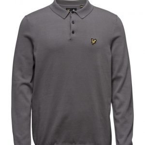 Lyle & Scott Ls Mercerised Cotton Knitted Polo pitkähihainen pikeepaita