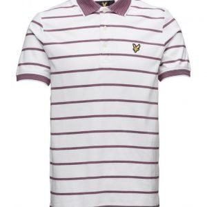 Lyle & Scott Multi-Coloured Birdseye Stripe Polo Shirt lyhythihainen pikeepaita