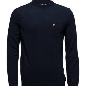 Lyle & Scott Pocket Detail Crew Neck 12gg Jumper pyöreäaukkoinen neule