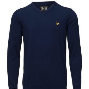 Lyle & Scott V Neck Cotton Merino Jumper v-aukkoinen neule