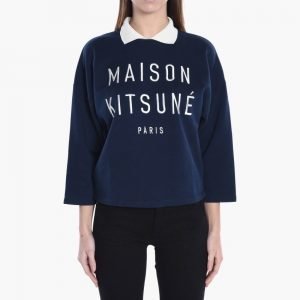 Maison Kitsune Polo Cropped Sweatshirt