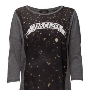 Maison Scotch 3/4 Sleeve Photo Print Tee.