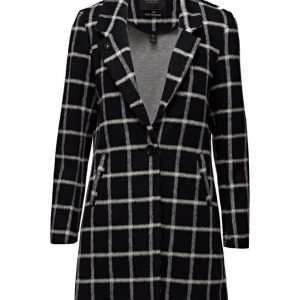 Maison Scotch Bonded Wool Coat In Checks & Solids villakangastakki