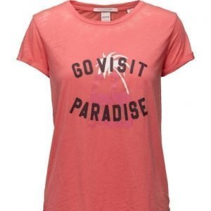Maison Scotch Burnout Tee With Beach Inspired Artworks