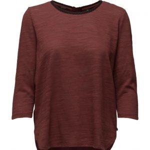 Maison Scotch Feminine Jersey Top Mixed With Woven.