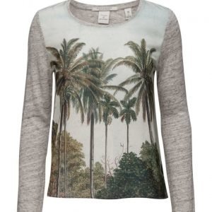 Maison Scotch Long Sleeve Photoprinted Top