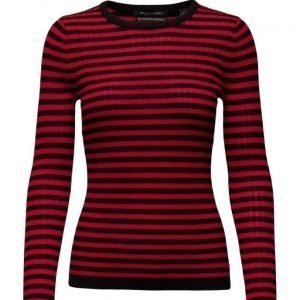 Maison Scotch Long Sleeve Striped Knit In Rib Quality neulepusero