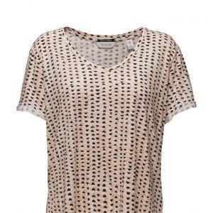 Maison Scotch Loose Fit Tee With Various Allover Prints.