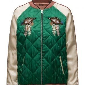Maison Scotch Reversible Relaxed Fit Bomber Jacket With Embroideries bomber takki