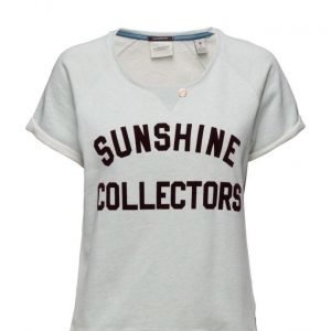 Maison Scotch Short Sleeve Sweat With Text Print