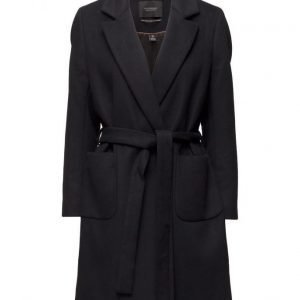 Maison Scotch Wrap Over Coat In Soft Wool Blend Qualit villakangastakki