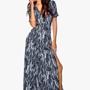 Make Way Eugene Maxi Dress Dark blue / White / Patterned