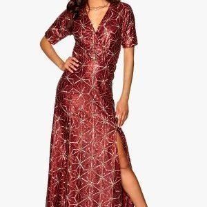 Make Way Eugene Maxi Dress Dark red / Gold