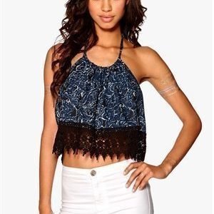 Make Way Lupita Top Blue / Black / White / Patterned