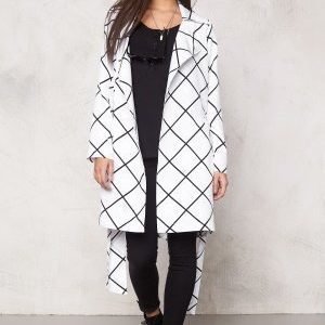 Make Way Naemi Trenchcoat White / Black / Checked