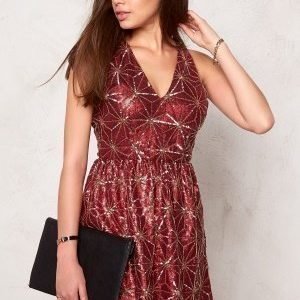 Make Way Tory Dress Dark red / Gold