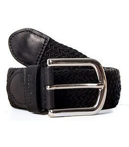 Makia Braided Canvas Belt Black