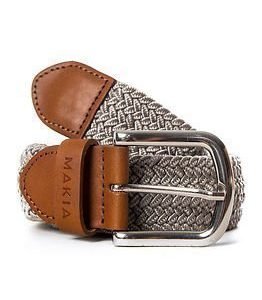 Makia Braided Canvas Belt Grey