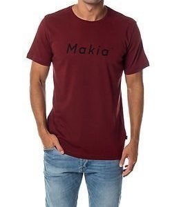 Makia Italic T-shirt Burgundy