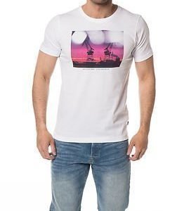 Makia Purple Crane T-Shirt White