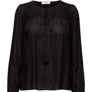 Mango Blonda Panel Blouse pitkähihainen pusero