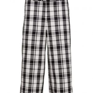 Mango Check Cotton Trousers casual housut