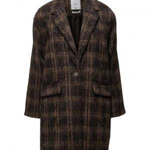 Mango Check Wool-Blend Coat villakangastakki