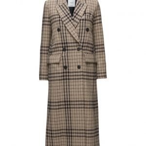 Mango Check Wool-Blend Coat villakangastakki