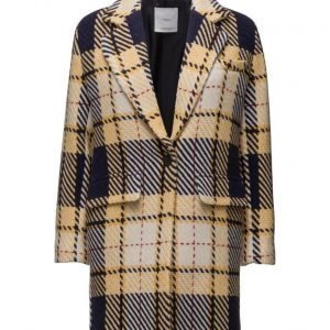 Mango Check Wool-Blend Coat villakangastakki