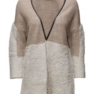 Mango Contrasting Wool-Blend Cardigan neuletakki