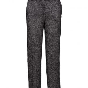 Mango Cotton Wool-Blend Trousers leveälahkeiset housut