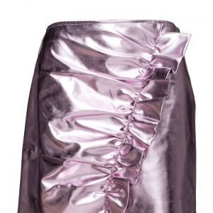 Mango Drapped Metallic Skirt lyhyt hame