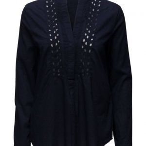 Mango Embroidered Cotton Blouse pitkähihainen pusero