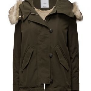 Mango Faux-Fur Quilted Parka untuvatakki