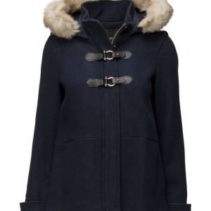 Mango Faux-Fur Wool-Blend Duffel Coat villakangastakki