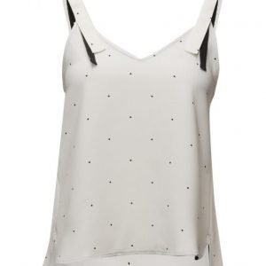 Mango Flared Polka-Dot Top