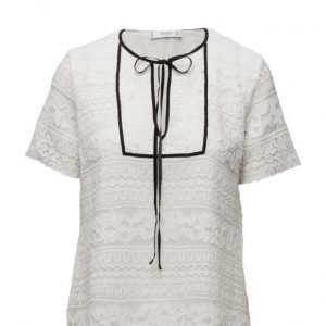Mango Guipure Blouse lyhythihainen pusero