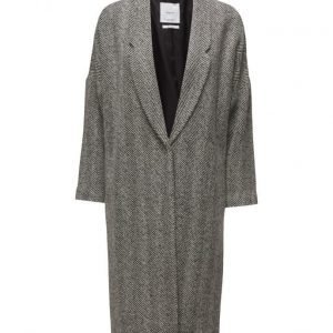 Mango Herringbone Pattern Wool Coat villakangastakki