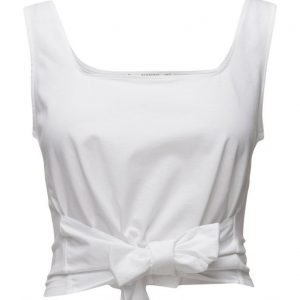 Mango Knotted-Hem Cotton Top hihaton pusero