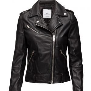 Mango Leather Biker Jacket nahkatakki