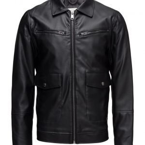 Mango Man Aviator Zip Jacket nahkatakki