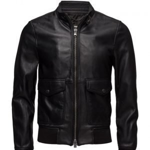 Mango Man Leather Biker Jacket nahkatakki