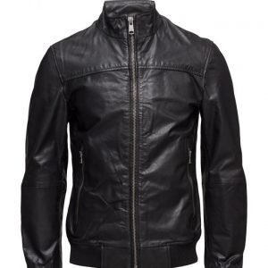 Mango Man Leather Biker Jacket nahkatakki