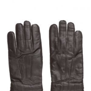 Mango Man Leather Wool-Blend Gloves hanskat