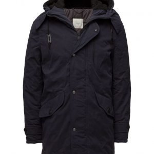 Mango Man Quilted Hooded Parka takki