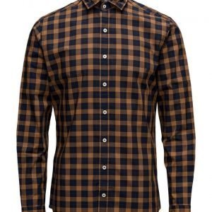 Mango Man Slim-Fit Madras Check Shirt