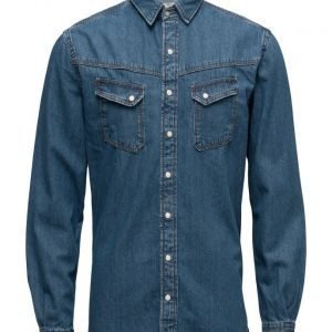 Mango Man Slim-Fit Medium Denim Shirt